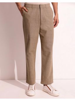 Fabindia - Cotton Straight Fit Regular Khaki Trousers
