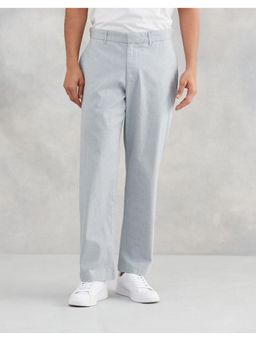 Fabindia - Cotton Straight Fit Blue Trousers