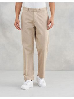 Fabindia - Cotton Straight Fit Beige Trousers