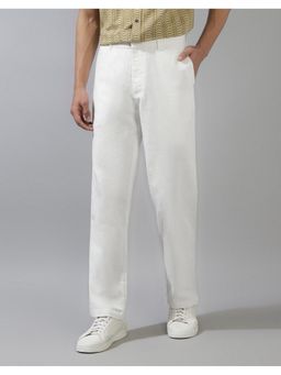 Fabindia - Cotton Full Length Regular White Trousers