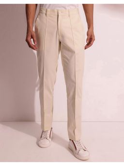Fabindia - Cotton Slim Fit Jama Off White Trousers