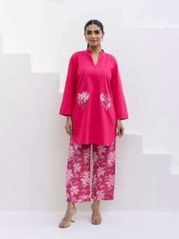 Bud & Tulip - Womens Cotton Printed Pink Damini Co-ord Set