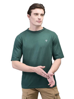 WOODLAND - Mens Green Solid T-Shirt