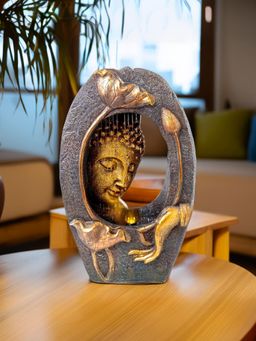 The Better Home - Buddha Water Fountain with LED Lights