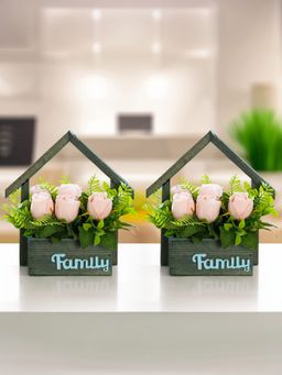 The Better Home - Artificial Flowers Light Pink Roses (Pack of 2)
