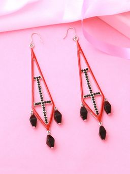 Estele - Rhodium Plated Geometric Designer Earrings for Women