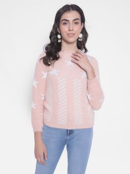 CRIMSOUNE CLUB - Womens Peach Woven Sweater