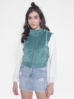 CRIMSOUNE CLUB - Womens Green Hooded Sweatshirt