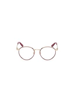 Guess - Eyewear for Women with Shiny Light Gold-Burgundy Alloy Metal Frame (50)