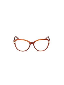 Guess - Eyewear for Women with Shiny Brown Demi-Light Gold Acetate Frame (55)