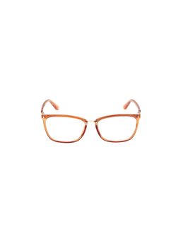 Guess - Eyewear for Women with Shiny Crystal Brown Light Gold Alloy Metal Frame (54)
