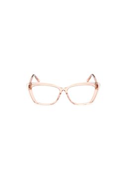 Guess - Eyewear for Women with Shiny Crystal Light Orange Polycarbonate Frame (55)