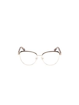 Guess - Eyewear for Women with Shiny Light Gold-Dark Brown Stainless Steel Frame (53)
