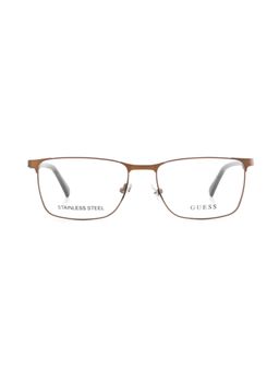 Guess - Eyewear for Men with Shiny Brown Stainless Steel Frame (55)