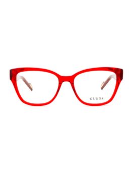 Guess - Eyewear for Women with Shiny Crystal Red Acetate Frame (53)