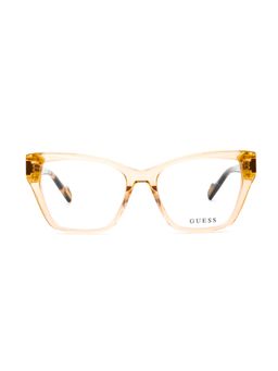Guess - Eyewear for Women with Shiny Crystal Light Brown Acetate Frame (53)
