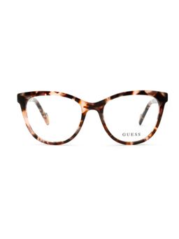 Guess - Eyewear for Women with Shiny Light Brown Demi Acetate Frame (52)