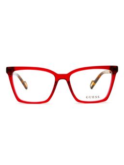Guess - Eyewear for Women with Shiny Crystal Red Acetate Frame (53)