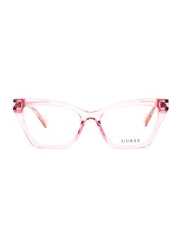 Guess - Eyewear for Women with Shiny Crystal Pink Acetate Frame (52)