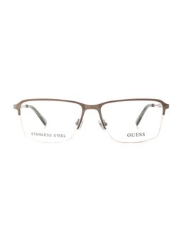 Guess - Eyewear for Men with Shiny Dark Gun Alloy Metal Frame (55)