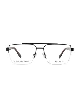 Guess - Eyewear for Men with Shiny Black Alloy Metal Frame (56)