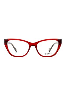 Guess - Eyewear for Women with Shiny Crystal Red Acetate Frame (53)