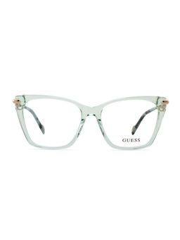 Guess - Eyewear for Women with Shiny Crystal Light Green Gold Acetate Frame (53)
