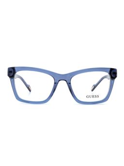 Guess - Eyewear for Women with Shiny Crystal Blue Acetate Frame (52)