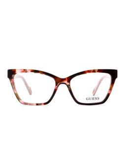 Guess - Eyewear for Women with Shiny Brown Pink Demi Acetate Frame (52)