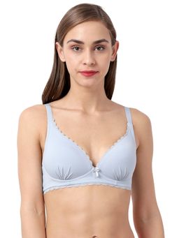 Shyaway - Taabu by Shyaway Plunge Bras - Padded Wirefree 3/4 Coverage - Blue