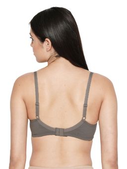 Shyaway - Susie Everyday Wirefree Full Coverage Bottom Encircled Non-Padded Moulded Bra-Grey