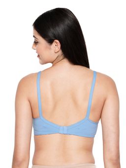 Shyaway - Susie Everyday Wirefree 3/4th Coverage Non-Padded Plunge Bra- Blue