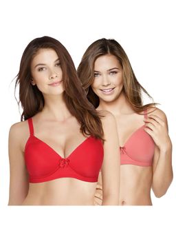 Shyaway - Taabu 3/4th Coverage Wirefree Lace Everyday T-Shirt Padded Bra-Multi-Color (Pack of 2)