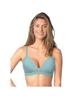 Shyaway - Taabu Full Coverage Wirefree Lace Cup Everyday Padded Bra- Blue