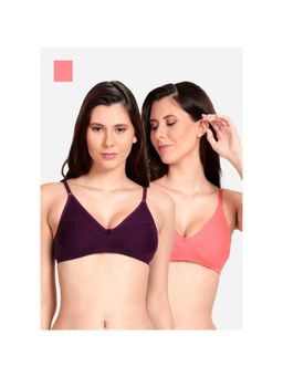 Shyaway - Shyle Non Padded Seamed Everyday Bra Multicolour (Pack of 2)