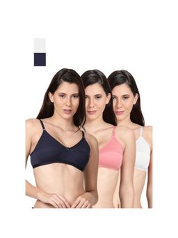 Shyaway - Shyle Non Padded Seamed Everyday Bra Multicolour (Pack of 3)