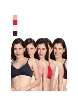 Shyaway - Shyle Non Padded Seamed Everyday Bra Multicolour (Pack of 5)