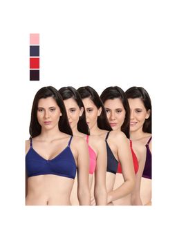 Shyaway - Shyle Non Padded Seamed Everyday Bra Multicolour (Pack of 5)