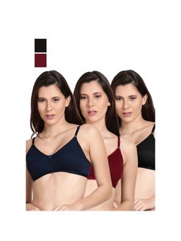 Shyaway - Shyle Non Padded Seamed Everyday Bra Multicolour (Pack of 3)