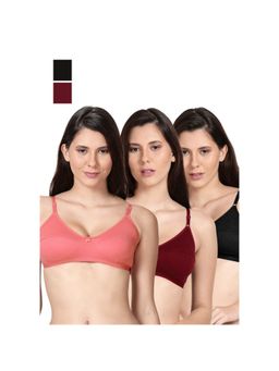 Shyaway - Shyle Non Padded Seamed Everyday Bra Multicolour (Pack of 3)