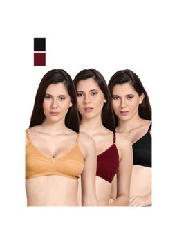 Shyaway - Shyle Non Padded Seamed Everyday Bra Multicolour (Pack of 3)