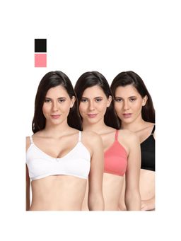 Shyaway - Shyle Non Padded Seamed Everyday Bra Multicolour (Pack of 3)