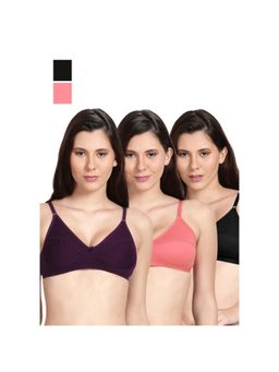 Shyaway - Shyle Non Padded Seamed Everyday Bra Multicolour (Pack of 3)
