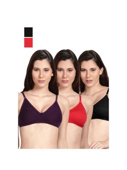 Shyaway - Shyle Non Padded Seamed Everyday Bra Multicolour (Pack of 3)