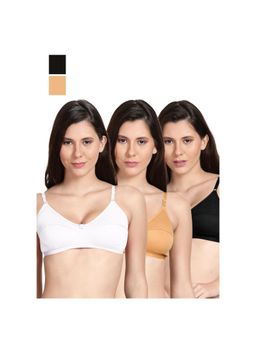 Shyaway - Shyle Non Padded Seamed Everyday Bra Multicolour (Pack of 3)