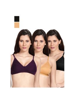 Shyaway - Shyle Non Padded Seamed Everyday Bra Multicolour (Pack of 3)
