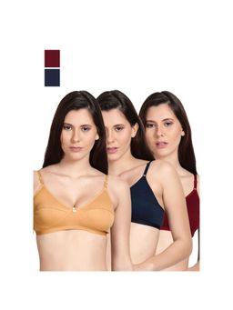 Shyaway - Shyle Non Padded Seamed Everyday Bra Multicolour (Pack of 3)