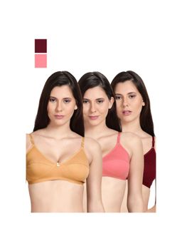 Shyaway - Shyle Non Padded Seamed Everyday Bra Multicolour (Pack of 3)