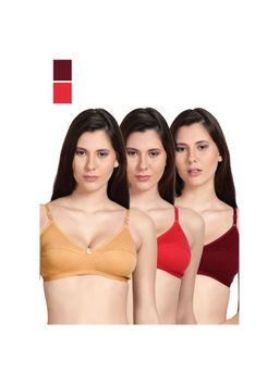 Shyaway - Shyle Non Padded Seamed Everyday Bra Multicolour (Pack of 3)