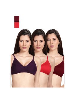Shyaway - Shyle Non Padded Seamed Everyday Bra Multicolour (Pack of 3)